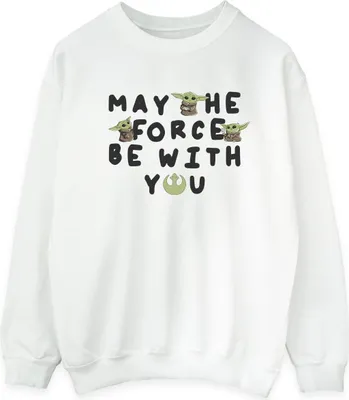 Produktbild von Star Wars - "The Mandalorian May The Force Be With You" Sweatshirt für Herren BI46765 (M) (Weiß)