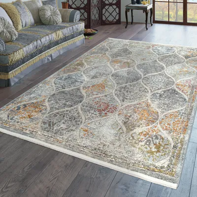 Produktbild von TT Home Teppich Orientalisch Wohnzimmer Vintage Florale Ornamente In Grün Blau Größe 120x170 cm