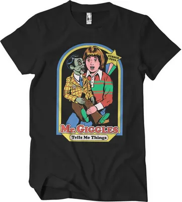 Produktbild von Mr Giggles Tells Me Things T-Shirt - Small - Black