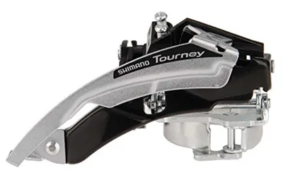 Produktbild von SHIMANO Umwerfer "FD-TX50" Top Swing, Dual Pull Mit Schelle 31,8 mm, Kettenlinie 47/50 mm 28/38/48 Z., 66-69°