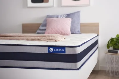 Image de Matelas Actilatex ergo 120x190cm, latex et mousse à mémoire de forme, degré de fermeté 4, hauteur :24 cm, 5 zones de confort