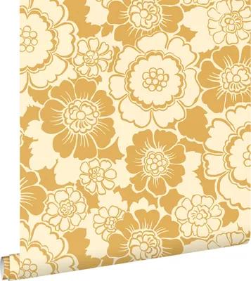 Zdjęcie produktu dla ESTAhome Tapeta retro kwiaty żółtym 50 x 900 cm