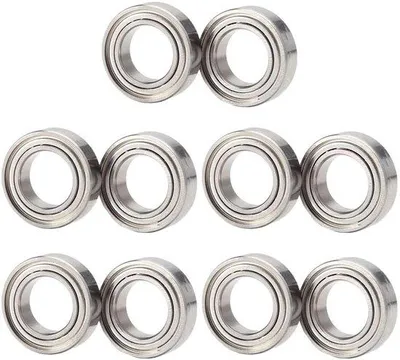 Image de Lot de 10 rotules en métal, dimensions : 9 mm x 14 mm x 4,5 mm, fermées, robustes et fiables.