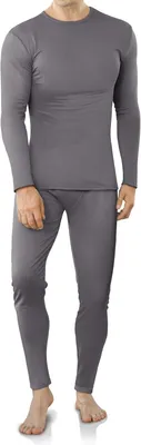 Produktbild von Herren Thermo-Unterwäsche Set Warm Atmungsaktiv Basisschicht Graphit L