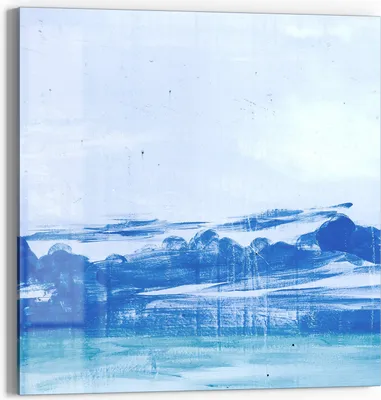 Produktbild von DEQORI Glasbild Echtglas 50x50 cm 'Winterseelandschaft' Wandbild Bild modern Deko