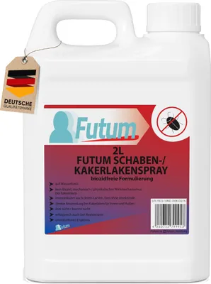 Produktbild von FUTUM 2 Liter Schaben-Spray | biozidfreies Kakerlaken-Mittel | auf Wasserbasis gegen Kakerlaken, Schaben, Larven & Eier