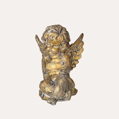 Produktbild von KEYHOMESTORE | Putto aus Goldharz 13x16x15H