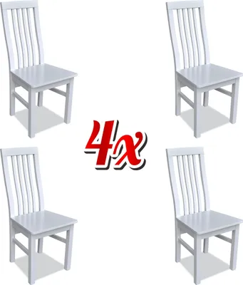 Produktbild von Set 4x Stuh Luxus Design Massiv Holz Stühle Sitz Veranda  Küche Esszimmer neu