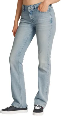 Productafbeelding van Tommy Jeans dames jeans, model Maddie, bootcut pasvorm, mid-rise taille, blauw (denim, ultra licht)
