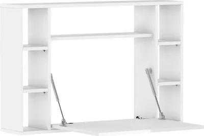 Produktbild von Hängend klappbarer Schreibtischregale Muse Haushaltsbüro Wandtisch Computertisch Weiß Matt / Weiß Glanz)