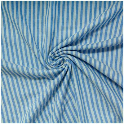 Produktbild von Musselin Stoff Streifen Double Gauze Baumwolle 125 cm  1/2 Meterware