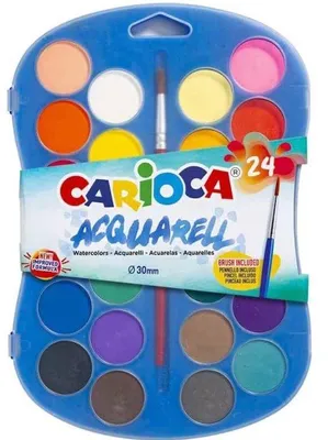 Image de Coffret de peinture aux couleurs primaires | Coffret de peinture contenant 24 couleurs primaires | Faciles à mélanger et résistantes à la lumière | Coffret de peinture de 24 couleurs