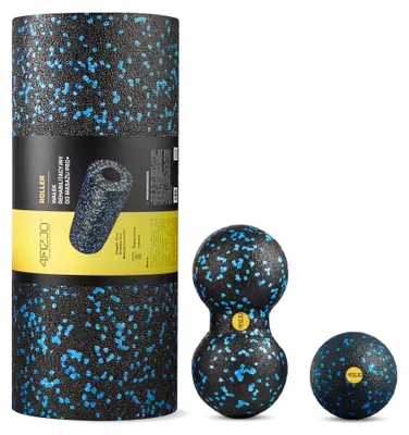 Productafbeelding van Massage set, 3-delig, zwart/blauw, zeer hard