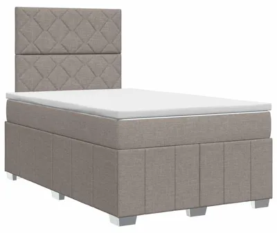 Immagine prodotto di Letto a molle con materasso Taupe 120 x 190 cm in tessuto
