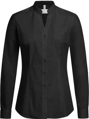 Produktbild von Greiff Corporate Bluse BASIC Damen Stehkragen ® Schwarz 48