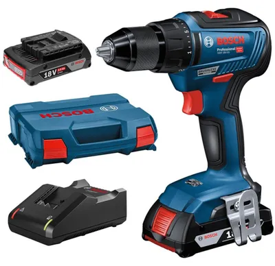 Zdjęcie produktu dla Bosch GSR 18V-55 Professional, Wiertarka pistoletowa, Bezszczotkowy, Czarny, Niebieski, 1,3 cm, 1800 RPM, 3,5 cm