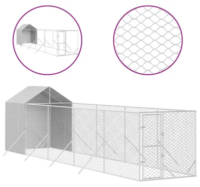 Produktbild von Hundehütte - Außenstall für Hunde - Hundezwinger - Hundekäfig - Tierstall - 2 x 10 x 2,5 m