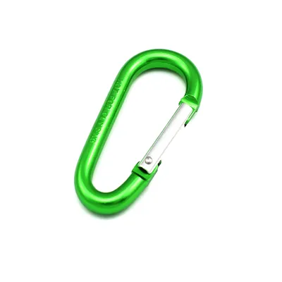 Produktbild von 10 Alu- Karabinerhaken 60 x 6mm Grün Karabiner Feuerwehrkarabiner