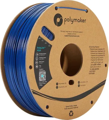 Produktbild von Polymaker PolyLite ASA Filament 1.75 mm 1 kg Blue Weather Resistant