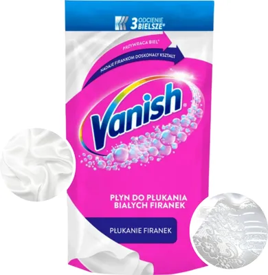 Zdjęcie produktu dla Vanish płyn do wybielania płukania firanek 125ml wybielacz w płynie