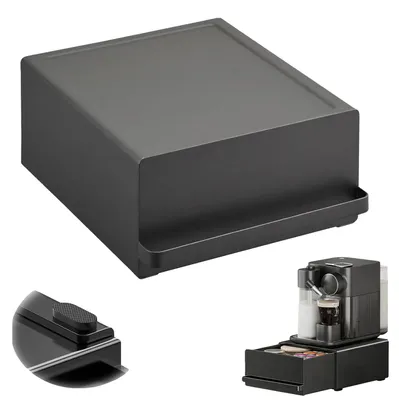 Produktbild von Kaffeemaschinen-Tisch, modernes Design, platzsparende Aufbewahrung, Schwarz