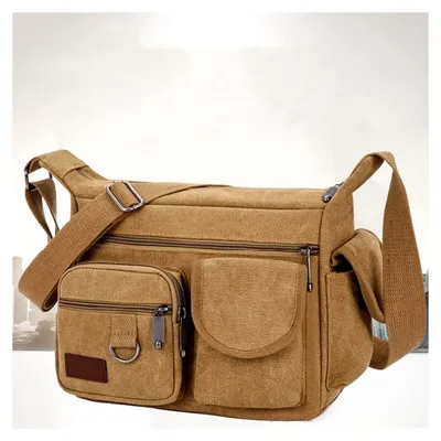 Produktbild von Professionelle robuste Werkzeug-Aufbewahrungstasche aus Segeltuch, multifunktionaler Organizer mit mehreren Taschen für Elektriker, Klempner, Tischler, langlebig, großes Fas