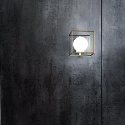 Immagine prodotto di Applique Contemporanea Cube Metallo Oro 1 Luce G9