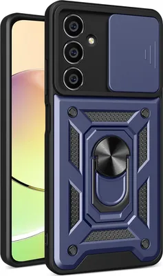 Produktbild von Hülle für Samsung Galaxy A05S mit Ring Ständer Halter Dia Kameraschutz TPU PC Hybrid Handyhülle Blau