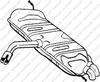 Produktbild von BOSAL 233-177 Endschalldämpfer für VW TOURAN (1T1, 1T2) Auspuff