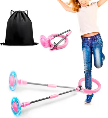 Produktbild von Jalunth Springring Fußkreisel Swing Wheel Outdoor Draußen Garten Strand Draussen Blinkt Spielzeug Spiele Kinder Erwachsene Jungen Mädchen 5 6 7 8 9 10 11 12 13 Jahre Geburtstag Geschenke mit Lichtrad