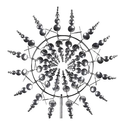 Produktbild von Windmill 3D Metall-Windmühle, Einzigartige und magische Metall Windmühle, Windspinner Spinner Skulpturen Windfänger, Windspiel Magische Windmühle