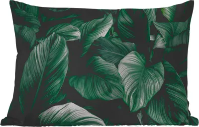 Produktbild von MuchoWow® Outdoor Kissen - Dschungel - Blätter - Tropisch - Pflanzen - Natur - 50x30 cm - Wetterfest - Lounge Kissen - Sofa kissen - Wohnzimmer Dekoration