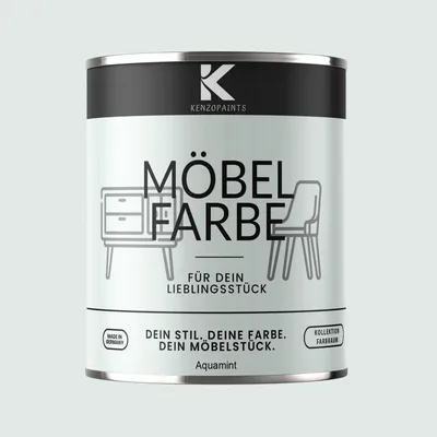 Produktbild von Kenzopaints 750ml Möbelfarbe Möbellack Buntlack Farbraum - Aquamint