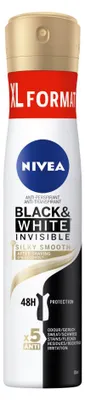 Imagen del producto de Desodorante antitranspirante en spray Black & White Invisible Silky Smooth (200 ml)