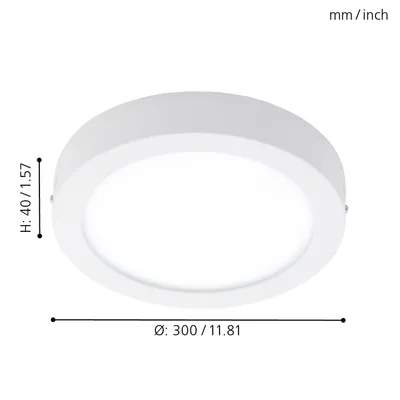 Zdjęcie produktu dla EGLO FUEVA-C, 1 szt., LED, 6500 K, 2700 lm, Biały
