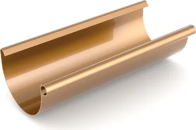 Produktbild von Rinne, Kunststoffrinne Ø 125 mm, Länge 4M, Kupfer RAL kundenspezifisch