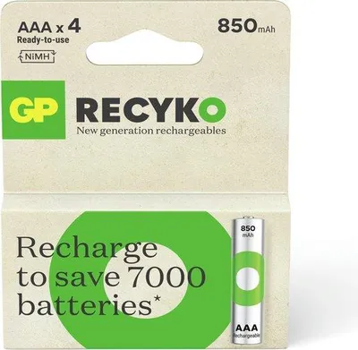 Productafbeelding van GP BATERIE GP Oplaadbare batterij ReCyko 850 AAA (HR03) - 4 stuks