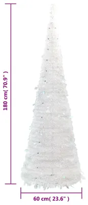 Produktbild von vidaXL Pop-Up-Weihnachtsbaum Künstlich 150 LEDs Weiß 180 cm