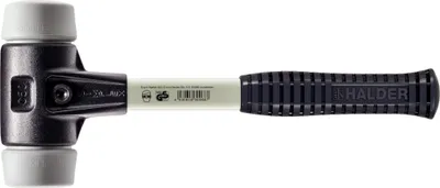 Produktbild von SIMPLEX-Schonhammer Halder mit verstärktem Tempergussgehäuse und Fiberglasstiel, TPE-mid, Ø 30 mm