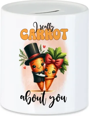 Produktbild von I Really Carrot About You Liebe Karotte Spruch Spardose