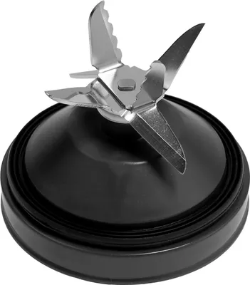 A close-up studio shot of a blender blade assembly.