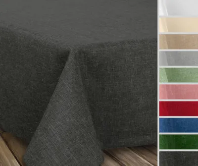 A tablecloth shown in dark gray, with a selection of other available colors displayed as swatches on the right side.
