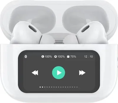 Immagine prodotto di Cuffie Bluetooth SoundLED True Wireless con display LED ANC e ENC Bianco