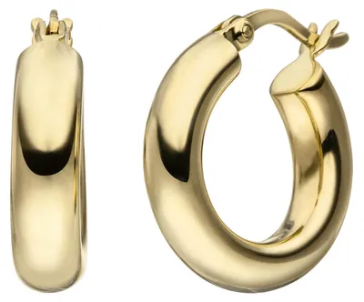 Produktbild von Creolen 16,9mm Klappcreolen, rund, 925 Silber gelbvergoldet Ohrringe Ohrschmuck