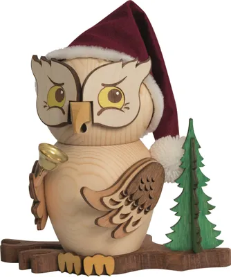 Produktbild von Räuchereule Weihnachtsmann (15cm) von Drechslerei Kuhnert