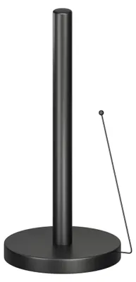 Image de Porte-rouleau de cuisine sur pied - Porte-rouleau avec bras anti-roulement - Porte-rouleau de cuisine stable, sans perçage - Porte-rouleau de cuisine moderne pour rouleaux standard (noir)