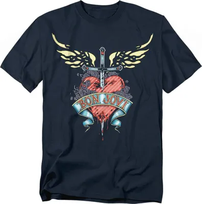 Produktbild von Bon Jovi - T-Shirt für Herren/Damen Uni TV20701 (L) (Marine)