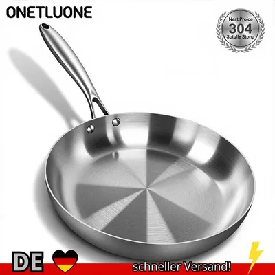 Produktbild von Edelstahl Bratpfanne 304 Antihaft Pfanne Steakpfanne