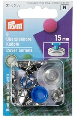 Stoffknöpfe Metall Gold 15 mm 6 Stück