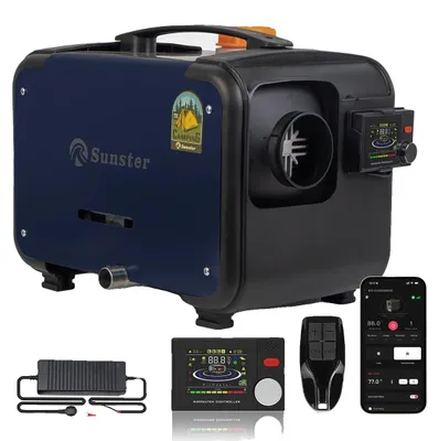 Image de Chauffage diesel à air, télécommande, écran LCD, 8 kW
